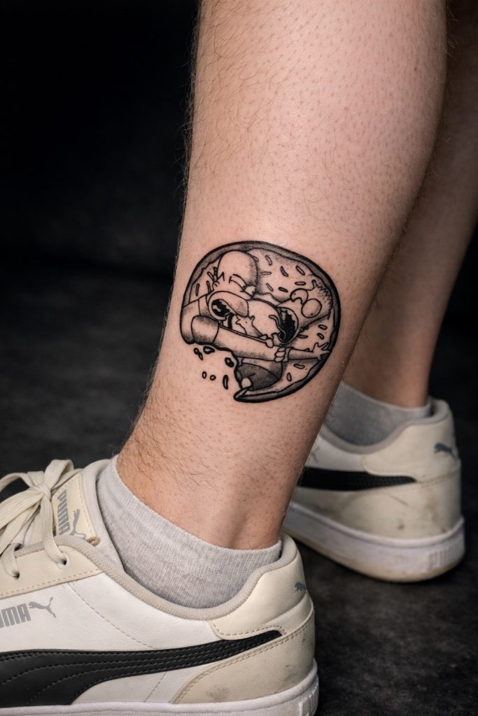 Simpsons Tattoo Bart und Homer Simpson Comic Stil in Rheda-Wiedenbrück